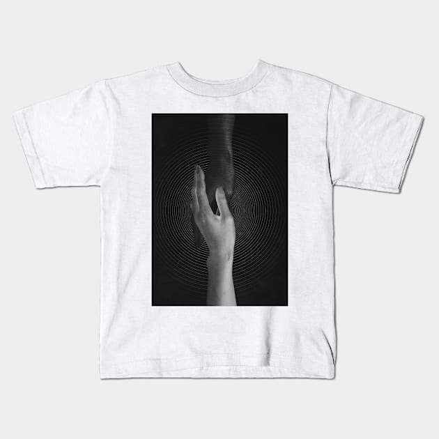 Hands Kids T-Shirt by lacabezaenlasnubes